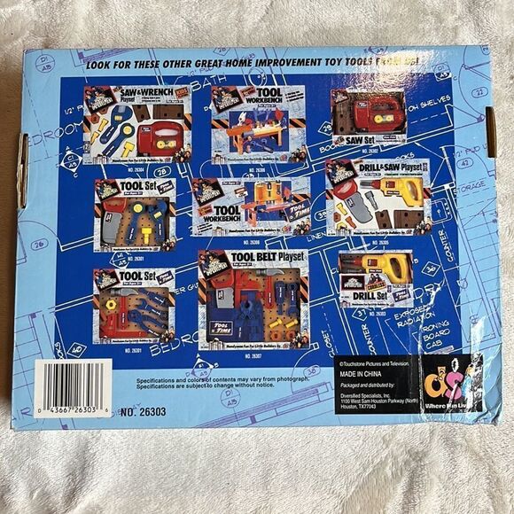 Vintage Tool‎ Time Home Improvement Kids Toy Drill Set DSI NIB NOS Rare - Picture 2 of 5